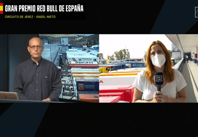 La primera retransmisión con mascarilla de DAZN MotoGP